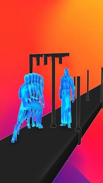 水晶人重叠跑酷游戏绿色版图2